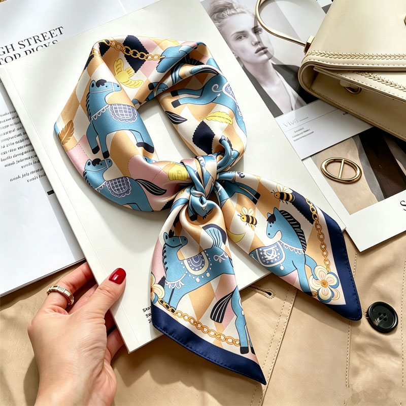 Luxury Skincare Headband - Bayanlar için ipek saç bandı, 70*70cm