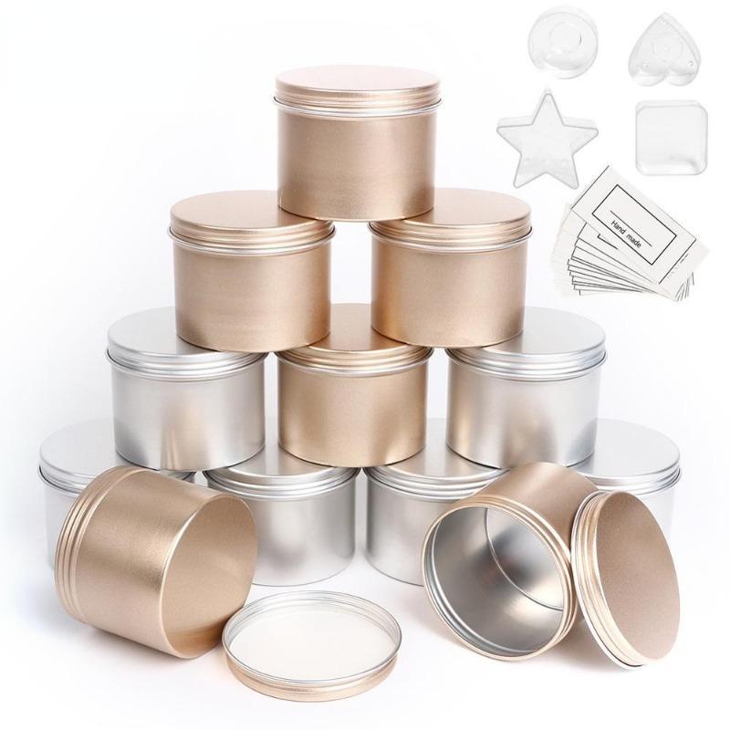 Luxury Skincare Jars - 5 Adet Lüks Mum Kavanozları Kapaklı