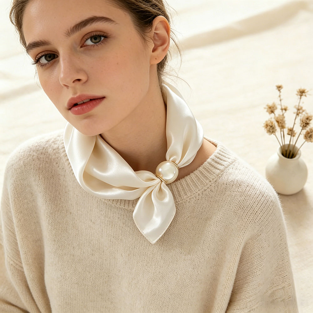 Luxury Skincare Headband - Eşarp Zinciri İpek Tembel Manyetik Kolye