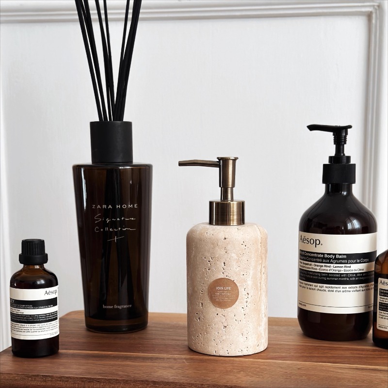 Doğal Taş Losyon Dispenseri, D - Luxury Skincare Jars incelemesi ve fiyatı