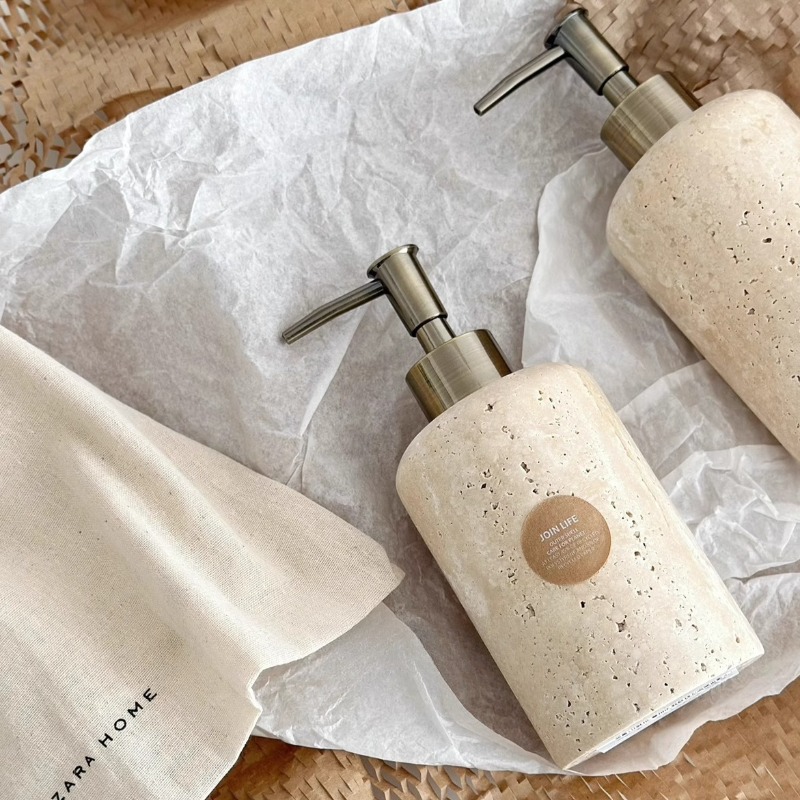 Doğal Taş Losyon Dispenseri, D - Luxury Skincare Jars incelemesi ve fiyatı