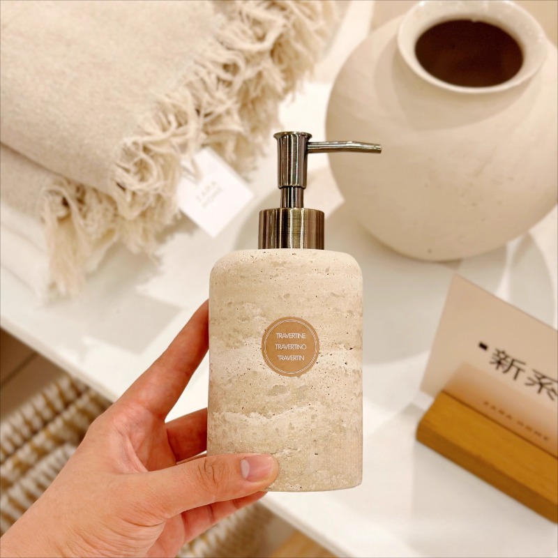 Doğal Taş Losyon Dispenseri, D - Luxury Skincare Jars incelemesi ve fiyatı